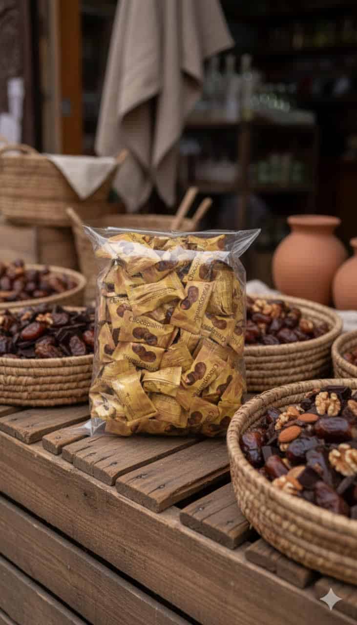 خرما شکلاتی مغزدار